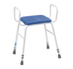 Deluxe Perching / Kitchen / Shower Stool With Arms-0